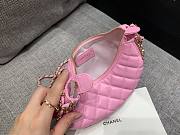 Chanel pink lambskin pouch with chain bag - 4