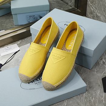 Prada Yellow cotton drill espadrilles