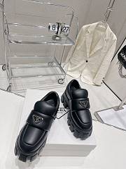 Prada black soft black padded moccasin shoes - 6