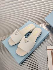 Prada White Saffiano leather slides - 1