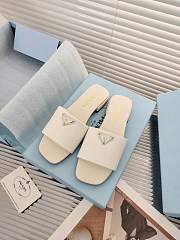 Prada White Saffiano leather slides - 4