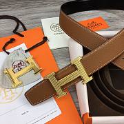 Hermes Belt golden guilloché buckle 3.8cm - 5