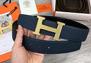 Hermes Belt golden guilloché buckle 3.8cm - 1