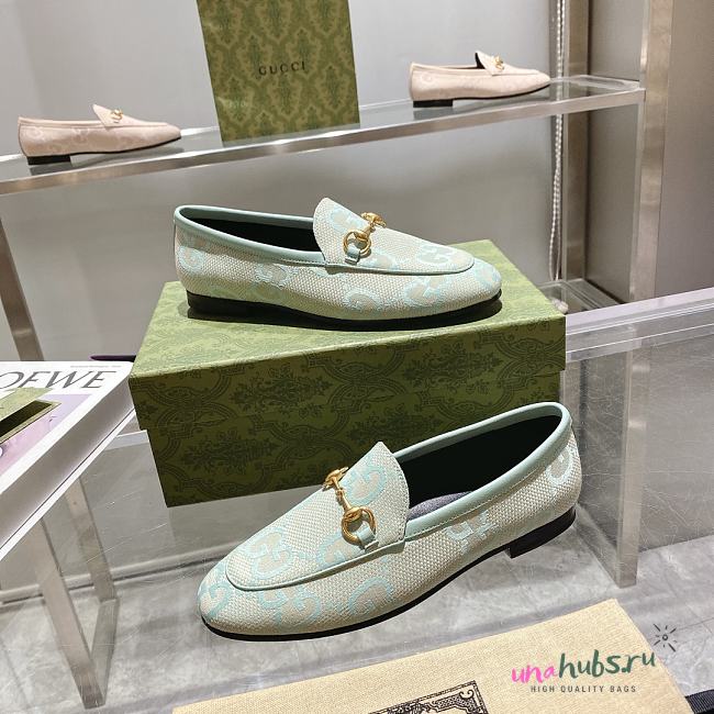 Gucci Maxi Green GG Jordaan loafers - 1