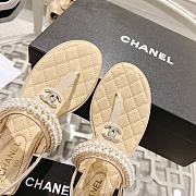 Chanel pearl beige sandals - 5