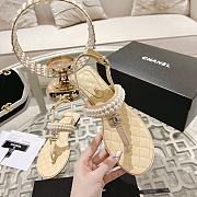 Chanel pearl beige sandals - 4