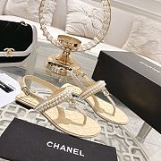 Chanel pearl beige sandals - 3