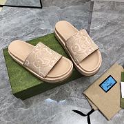 Gucci jumbo GG platform slide sandal - 1