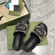 Gucci jumbo GG black platform slide sandal - 5