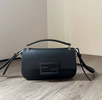 Fendi Baguette black patent leather phone pouch