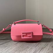 Fendi Baguette patent pink leather phone pouch - 1