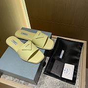 Prada brushed yellow leather slides - 6