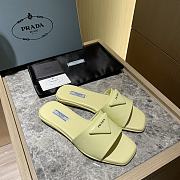 Prada brushed yellow leather slides - 5