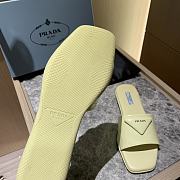 Prada brushed yellow leather slides - 4