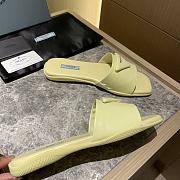 Prada brushed yellow leather slides - 3