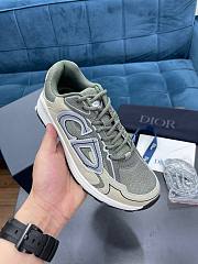 Dior B30 Sneaker Olive Fabric Shoes  - 3