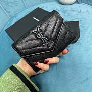 YSL Cassandre all black small envelope wallet - 6