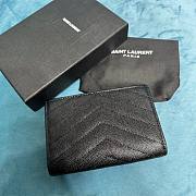 YSL Cassandre all black small envelope wallet - 3