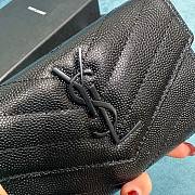 YSL Cassandre all black small envelope wallet - 2