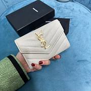 YSL Cassandre white gold small envelope wallet - 6