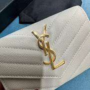 YSL Cassandre white gold small envelope wallet - 3