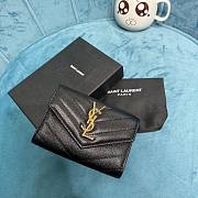 YSL Cassandre black gold small envelope wallet - 6