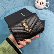 YSL Cassandre black gold small envelope wallet - 4