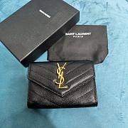 YSL Cassandre black gold small envelope wallet - 1