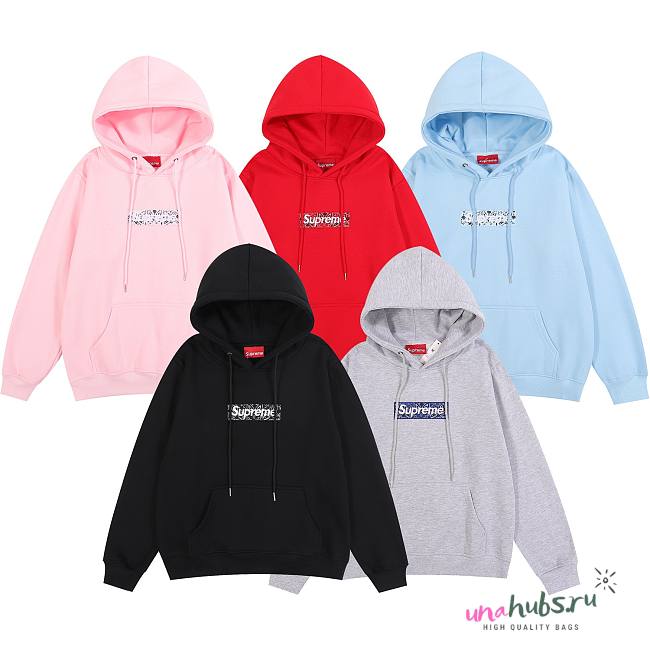 Supreme Bandana 5 colors hoodies  - 1