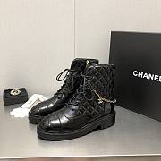 Chanel Black Quilted Chain Boots  - 6