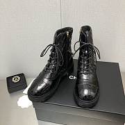 Chanel Black Quilted Chain Boots  - 4