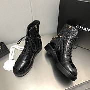 Chanel Black Quilted Chain Boots  - 2