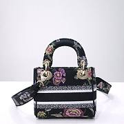 Dior lady D-lite small black multicolor bag - 3