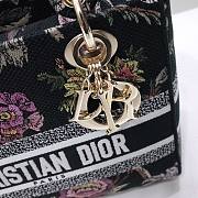 Dior lady D-lite medium black multicolor bag - 3