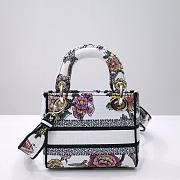 Dior lady D-lite mini white multicolor bag - 3