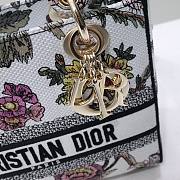 Dior lady D-lite medium white multicolor bag - 6