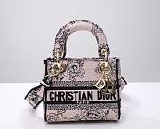 Dior lady D-lite mini pink nude multicolor bag - 1