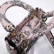 Dior lady D-lite mini pink nude multicolor bag - 2