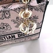 Dior lady D-lite medium pink nude multicolor bag  - 6