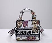 Dior lady D-lite mini white multicolor bag - 1