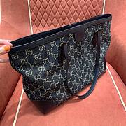 Gucci Shopping Tote Blue Denim Bag - 3