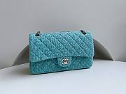 Chanel 22 tweed classic baby blue flap bag 25cm - 1