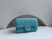 Chanel 22 small tweed classic baby blue flap bag 20cm - 1