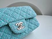 Chanel 22 small tweed classic baby blue flap bag 20cm - 2