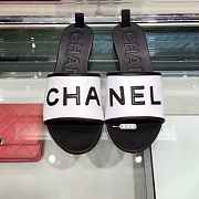 Chanel logo slippers ( white/ beige/ black) - 3