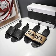 Chanel logo slippers ( white/ beige/ black) - 6