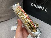 Chanel phone holder gold metal silver bag - 2