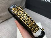 Chanel phone holder gold metal black bag - 6