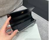 Chanel phone holder gold metal black bag - 5