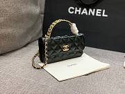 Chanel phone holder gold metal black bag - 4